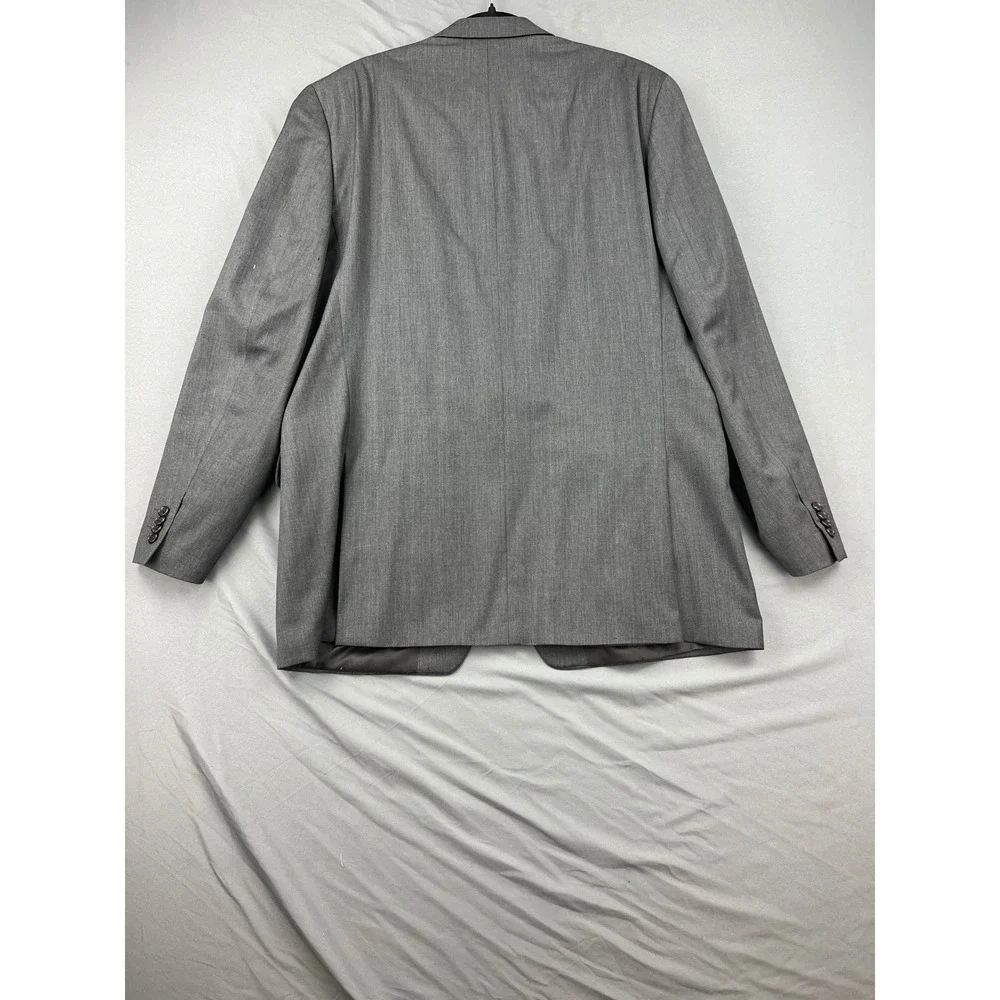 Alfani Slim Fit Suit Jacket Mens 46L Grey Wool Blazer Fair Condition 2 Button